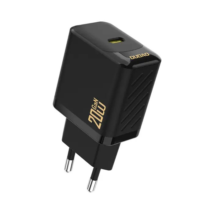 Dudao A26 PD20W GaN USB-C sienas lādētājs - Melns