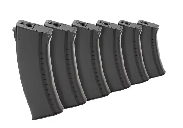 AK47 Hi-Cap aptvere 500 lodīšu – 6 gab. komplekts