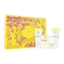 Versace Yellow Diamond Gift Set: EDT 90 ml, Body Lotion 100 ml, Shower Gel 100 ml and Miniature EDT 5 ml