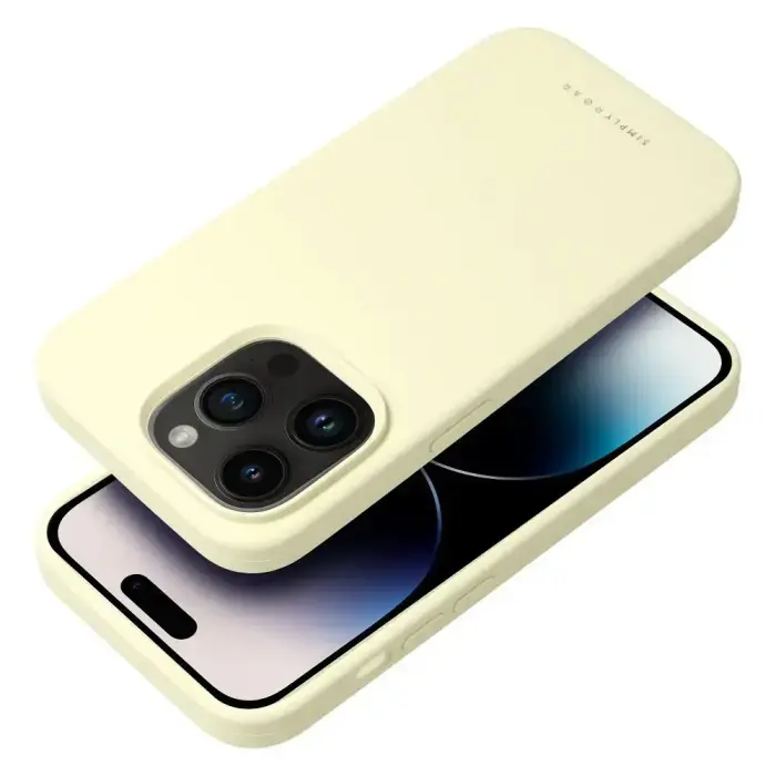 ROAR CLOUD SKIN silikoonist ümbris iPhone 15 Pro jaoks, helekollane