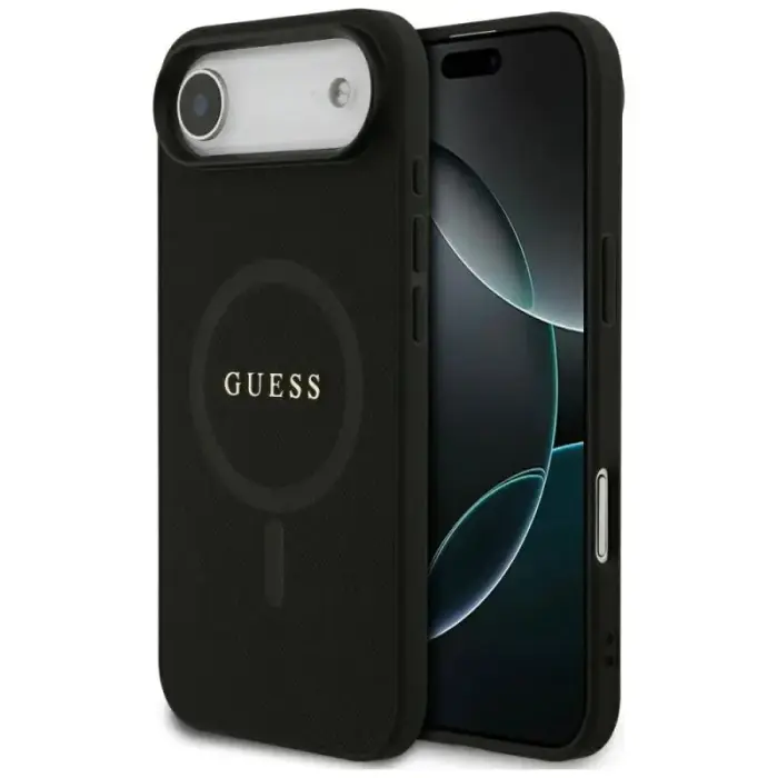 Чехол Guess Saffiano Classic Logo MagSafe для iPhone Air - черный