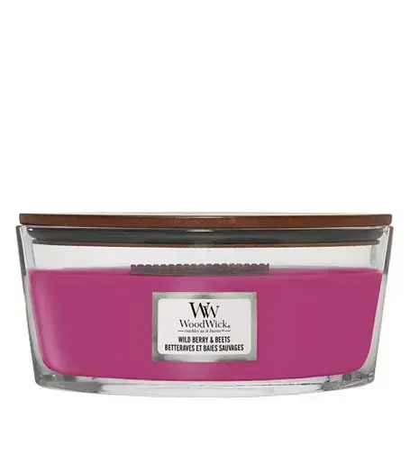 WoodWick Wild Berry & Beets lõhnaküünal puust tahtiga 453,6 g