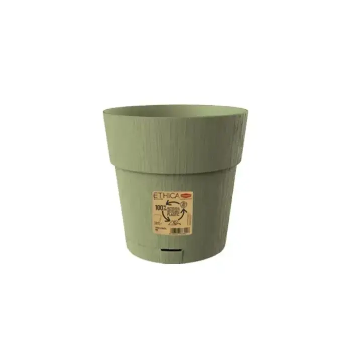 Ethica lillepott alusega Ø20x19cm, roheline