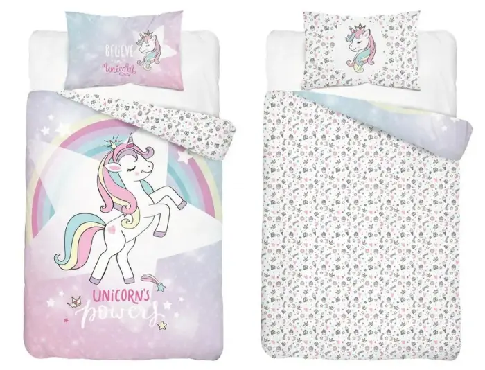 Vaikų patalynės komplektas 90x120 cm Unicorn