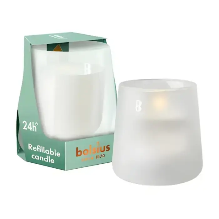 Bolsius CleanLight Aromatizēta svece stiklā, Vanila un Tonkas pupiņas, Ø95x85mm