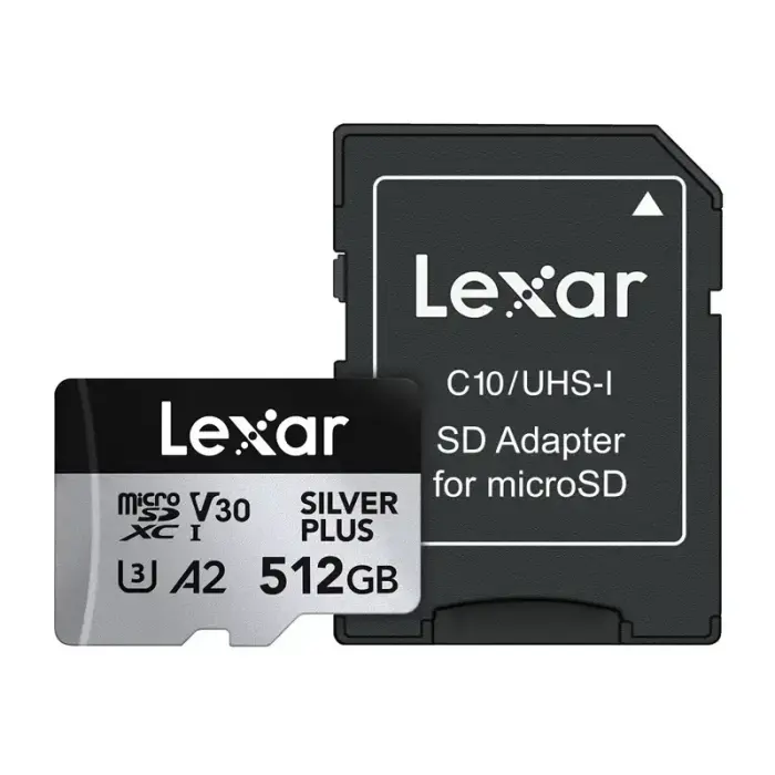 Карта памяти Lexar High-Performance Silver Plus microSDXC 512GB + адаптер