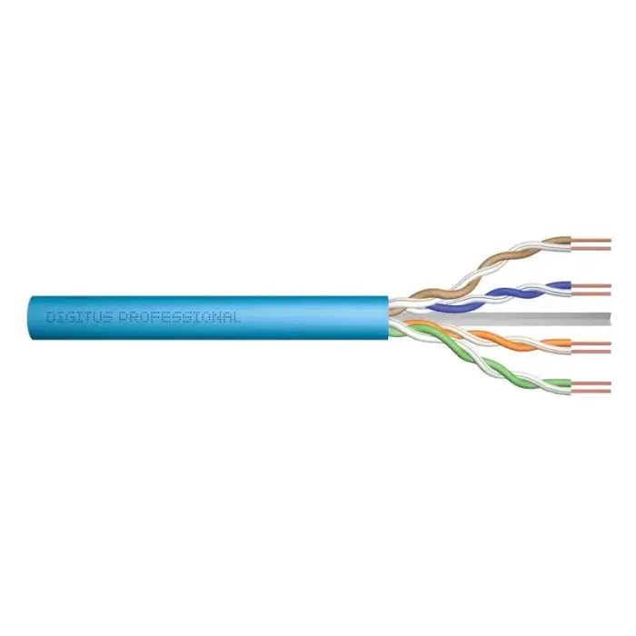 Digitus paigalduskaabel Cat.6A, U/UTP, Dca, AWG 23/1, LSOH, 500m, sinine, rullis