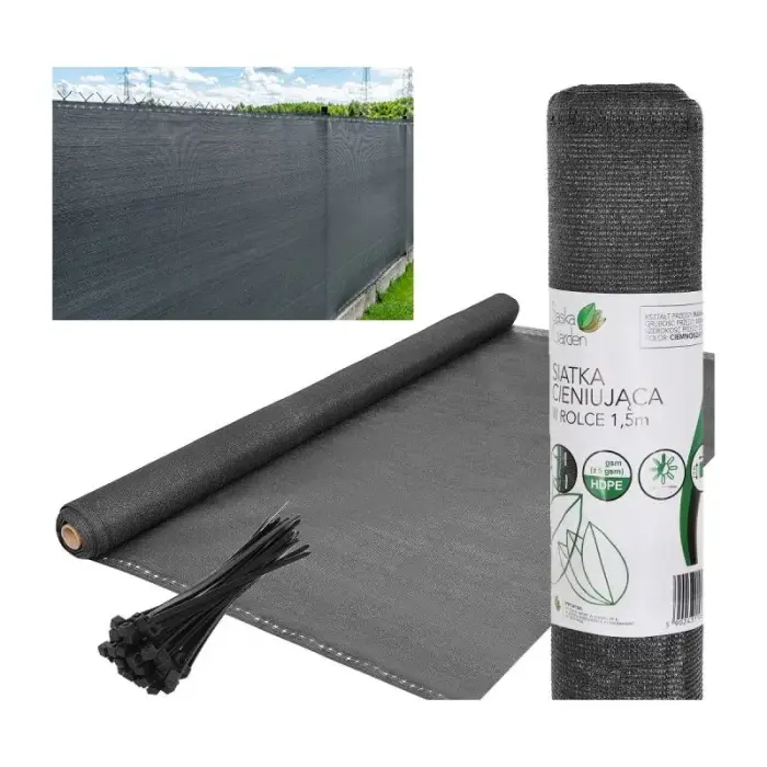 SASKA GARDEN varjevõrk 140g/m² 1.5x50m – tumehall