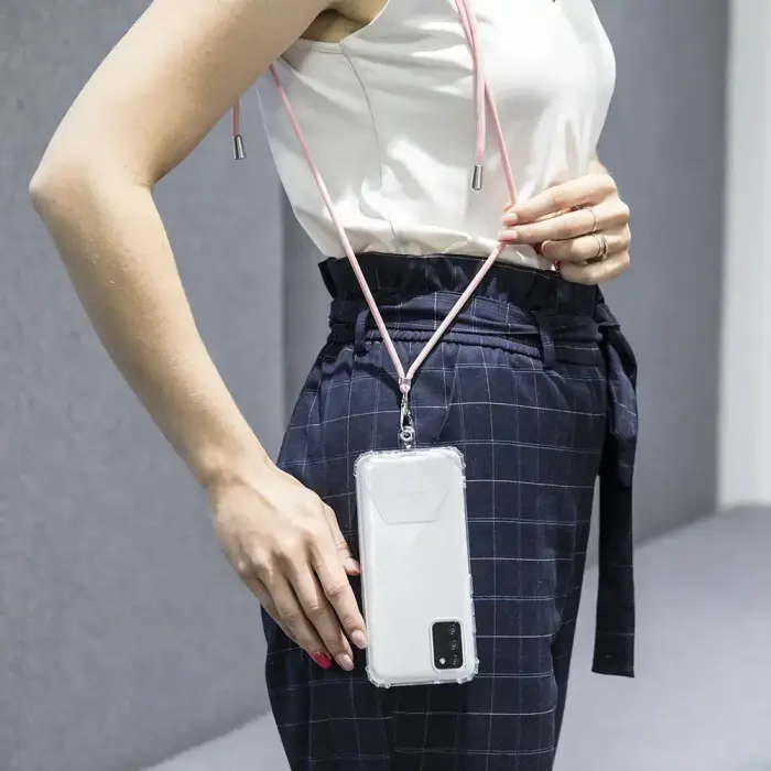 Universal neck strap for phones navy blue Фото num