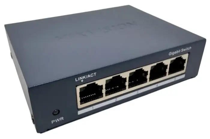 HIKVISION switch DS-3E0505-O/ 5x port/ 1000 Mbps RJ45 ports/ 1 Gbps/ Metal