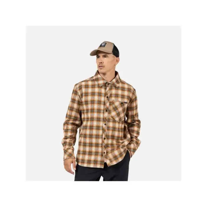 Мужская рубашка ROSSIGNOL RANCH PLAID SHIRT серая - L