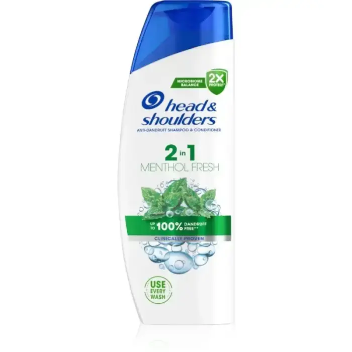 Head & Shoulders Menthol Fresh 2in1 Šampūnas ir Kondicionierius nuo Pleiskanų 330 ml