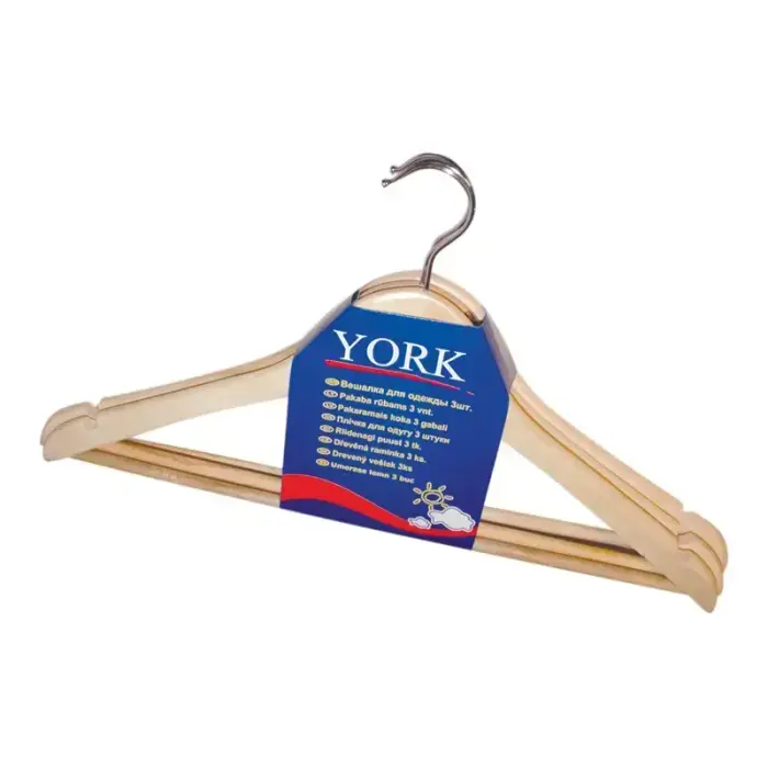 Puidust riidepuud YORK, 3 tk.