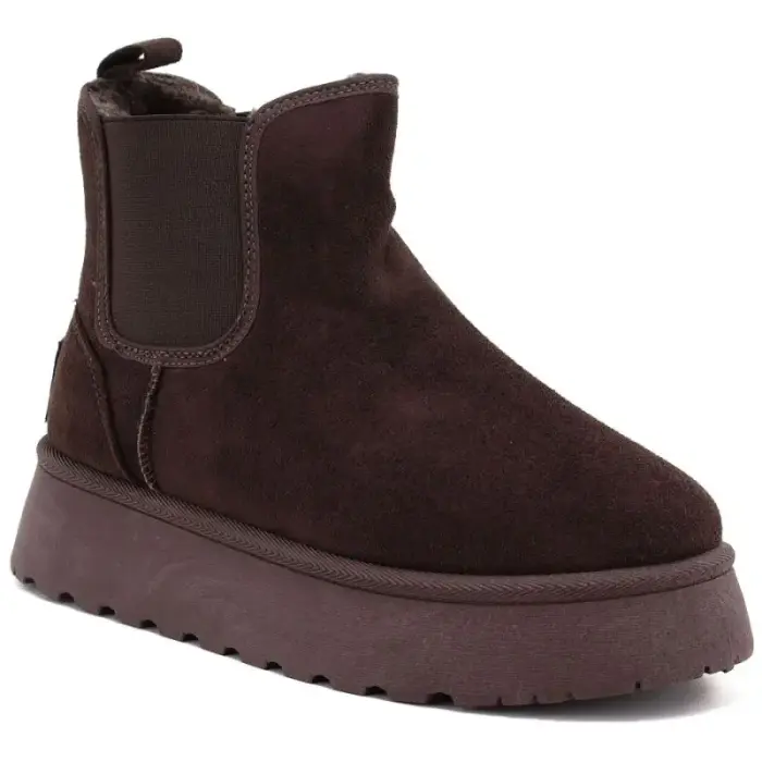 Waterproof Sieviešu snow zābaki, platform ankle zābaki, brown Big Star UU274174 - Buty: 38
