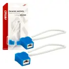 Ceramic sockets angled 2 pcs H1/H3 — Photo 1