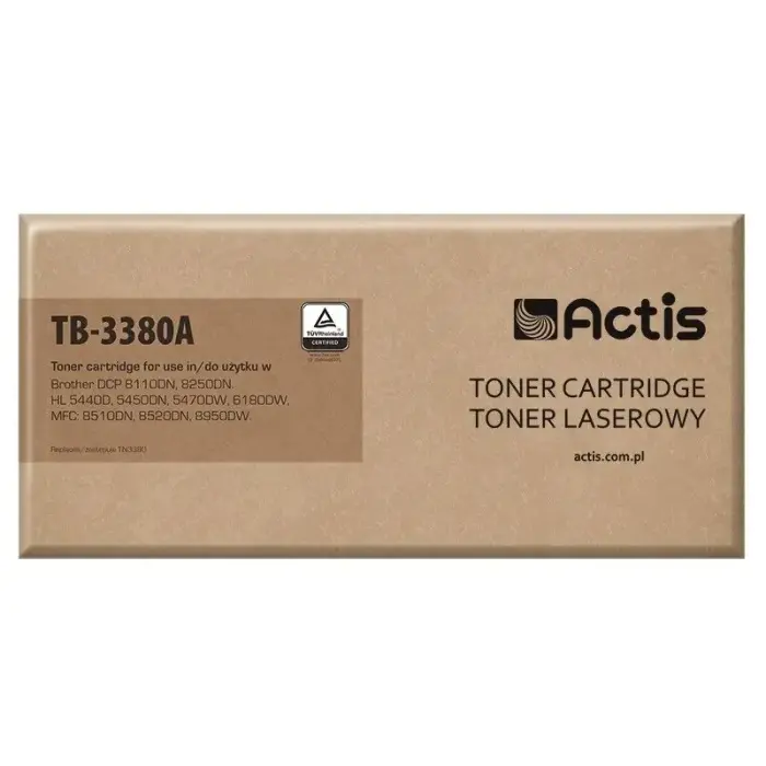 Actis TB-3380A toners (aizvieto Brother TN-3380; standarta; 8000 lapas; melns)