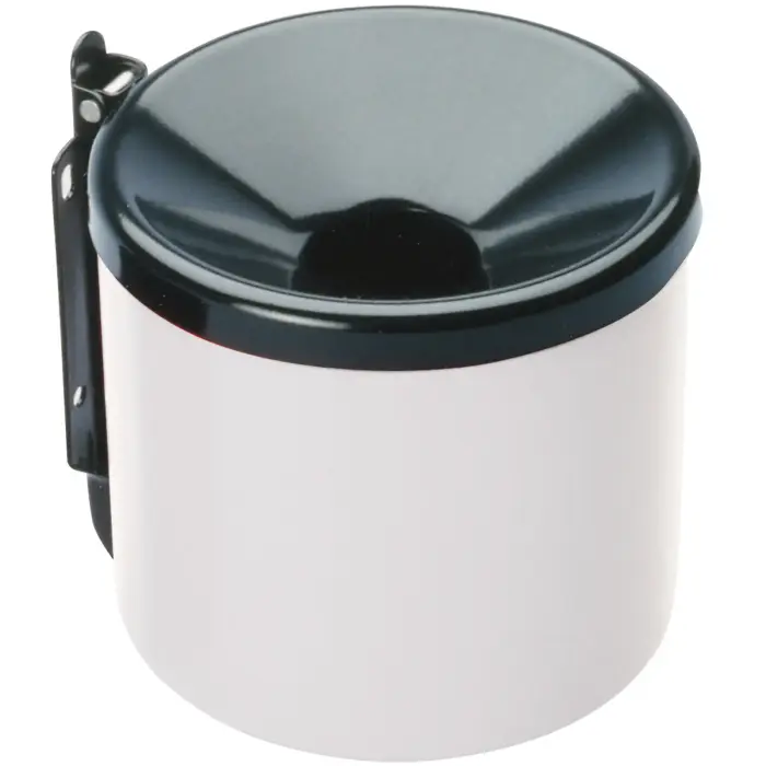 Wall-mounted Self-Extinguishing Ashtray for Indoor and Outdoor Use, White, Ø 9 cm