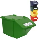Stackable waste sorting bin - green 45L — Photo 1