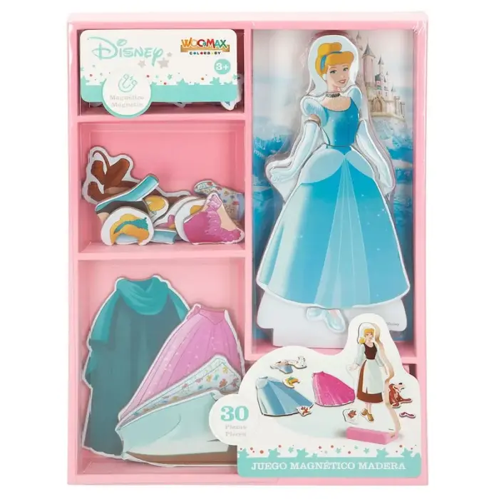 Disney Cinderella Dresses Wooden Magnetic Set