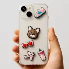 3D Sticker Pink 5pcs set Photo