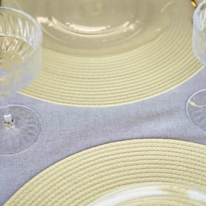 Table placemat Chef, diameter 38 cm, round, light beige Photo