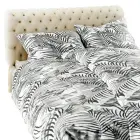 Flannel bedding set Jungle 140x200 cm, grey, leaf pattern — Photo 1