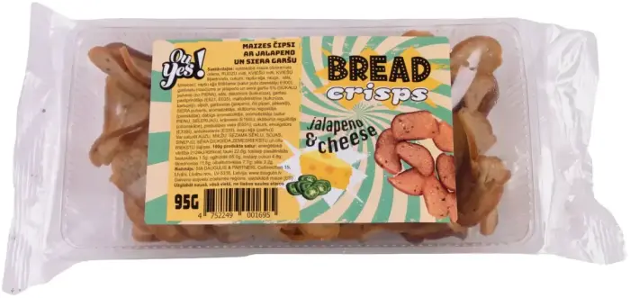 DAUGULIS Leivakrõpsud, jalapeño ja juustu maitsega, 95g
