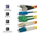Qoltec fiiberoptiline patchkaabel SC/APC - LC/APC | Singlemode | 9/125 | G652D | Duplex | 2m — Foto 3