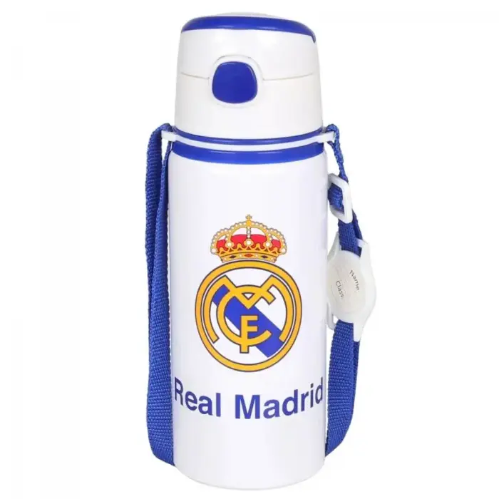 Real Madrid Aluminum Bottle with Mouthpiece and Strap 600 ml RM00005 - Kolor: wielokolorowy