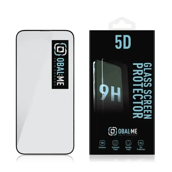 OBAL:ME 5D aizsargstikls telefonam iPhone 15 Pro Max melns