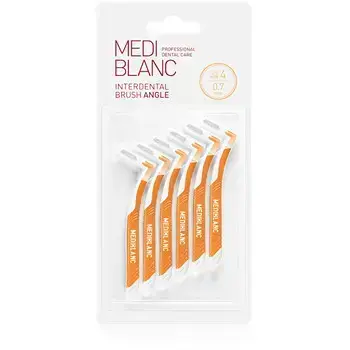 MEDIBLANC Starpzobu birstīte 0,7 mm (dzeltena), 6 gab.