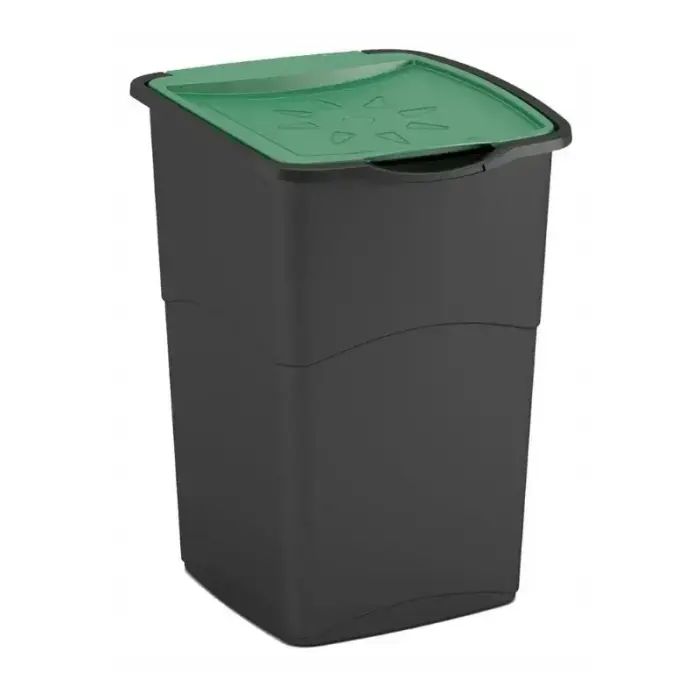 Prügikast Koral Bin 47L must/roheline