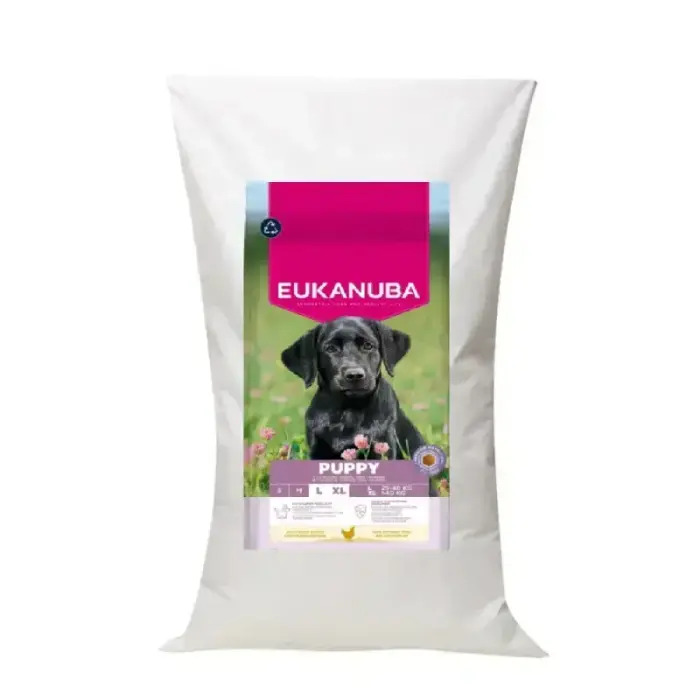 Eukanuba sausā barība lielo šķirņu kucēniem ar vistu, 18 kg