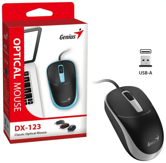 GENIUS DX-123 Galaxy Grey/ wired/ 1200 dpi/ USB/ blackgrey
