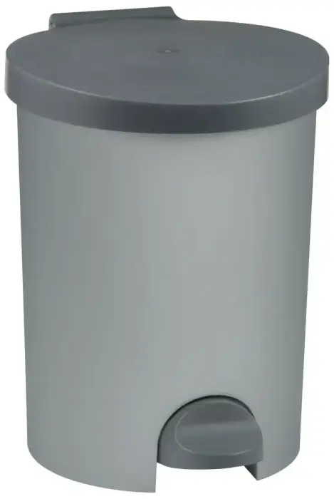 Pedāļu spainis 15L 33.5x27.5x36.2 cm sudraba