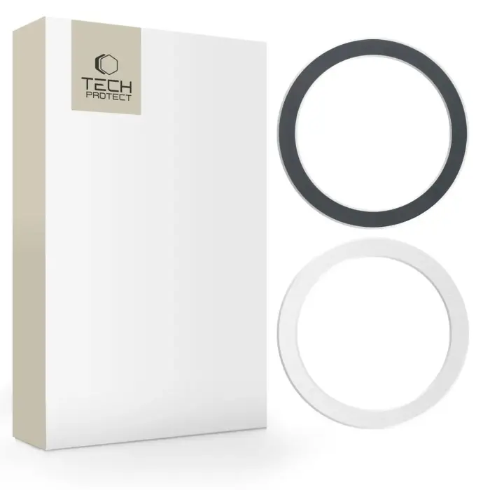 Tech-Protect Universal Magnetic Ring - Black, Silver (2 pcs)