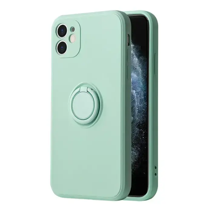 Vennus Silicone Ring Case for iPhone 14 Plus, Mint