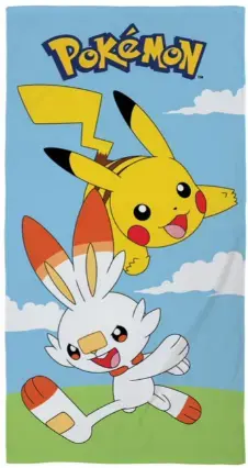 Kids Beach Towel 70x140 Pokemon Blue Halantex