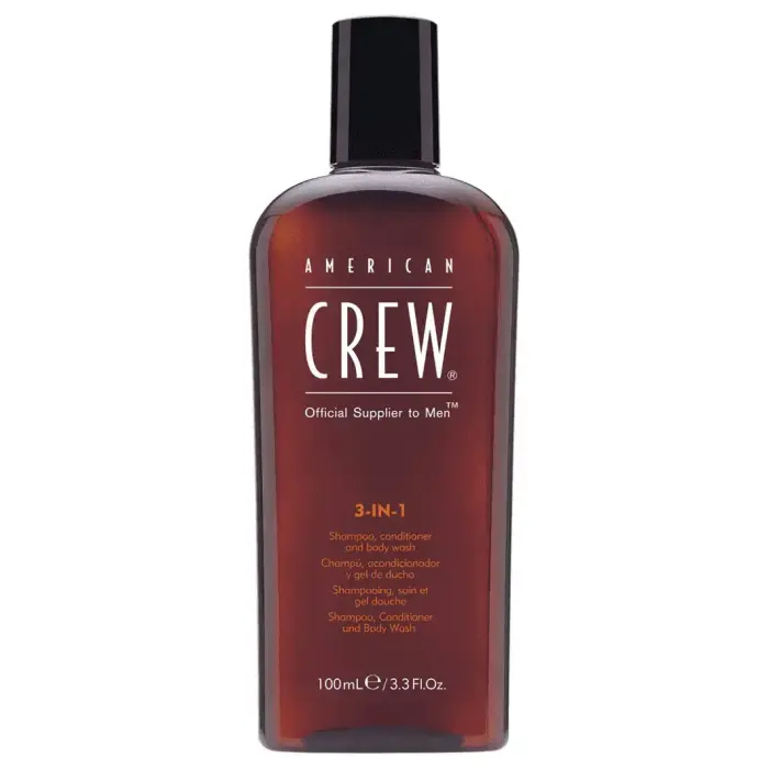 American Crew, Classic, Vegan, Hair Shampoo, Conditioner & Shower Gel 3-In-1, For Moisturizing, 100 ml