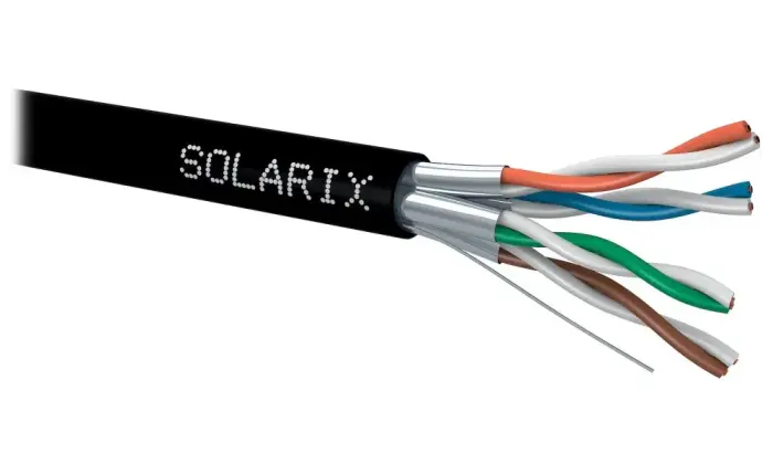Solarix cable STP drát CAT6A STP PE Fca 500m/cívka SXKD-6A-STP-PE