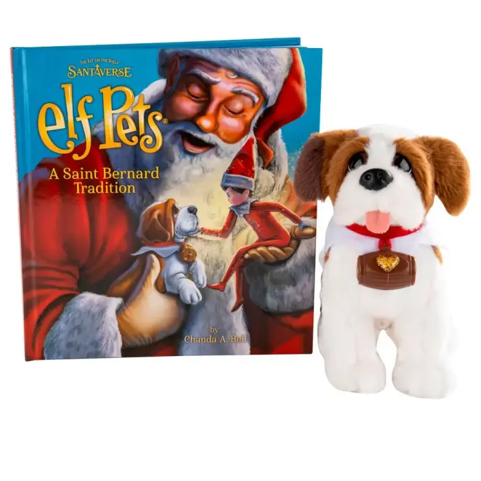 Spanish Elf Pets Story + plush toy Bernard dog set