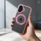 Case for iPhone 11 Frame Circle Stand compatible with MagSafe pink — Foto 4