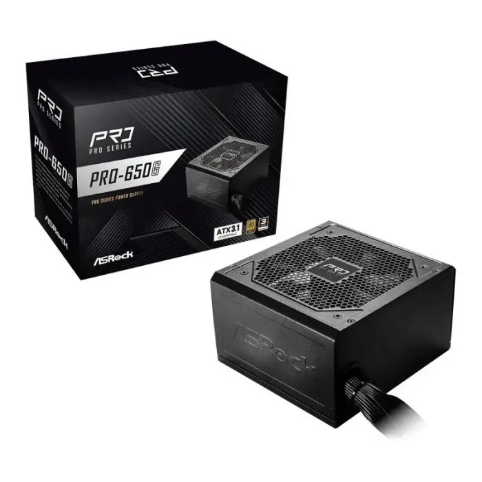 ASRock PRO-650G 650W 80 PLUS Gold barošanas bloks