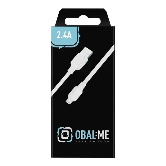 Obal:Me USB-A to Lightning Data and Charging Cable – 12W, 1m, White
