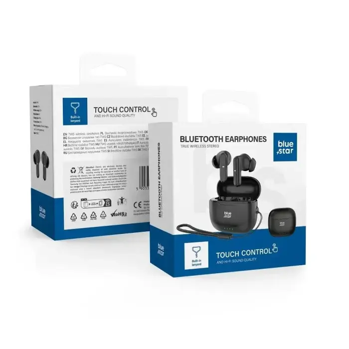 Blue Star BK31 TWS Wireless In-Ear Earphones, Black