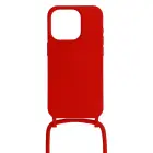 Strap Silicone Case for iPhone 15 Plus, Red — Photo 2