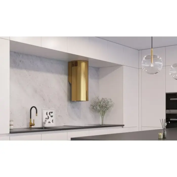 MAAN Elba2 W835 High-Gloss Gold Cooker Hood