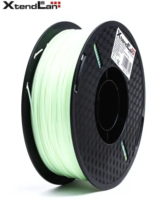 XtendLAN PLA filaments 1,75mm svítící zaļš 1kg