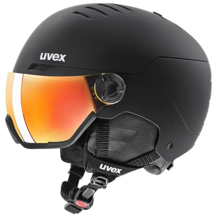 Unisex Uvex Wanted Visor Ski Helmet with Active Ventilation System, Black (56/6/262/10) - Size: 05