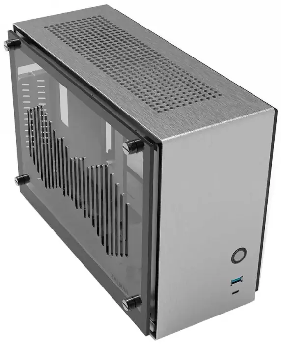 Zalman PC Case M2 Mini / mini tower / ITX / 80 mm fan / USB 3.0 / USB 3.1 / riser card / prosklené bočnice / silver